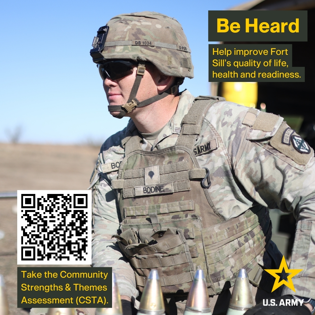 🌟 Join us in making a difference! The CSTA survey is your opportunity to express your ideas and concerns for a better Fort Sill. Your input guides our community support plan. 

🔗: phpubapps.health.mil/Survey/se/2511…

#TeamSill #CSTA #CommunityFeedback