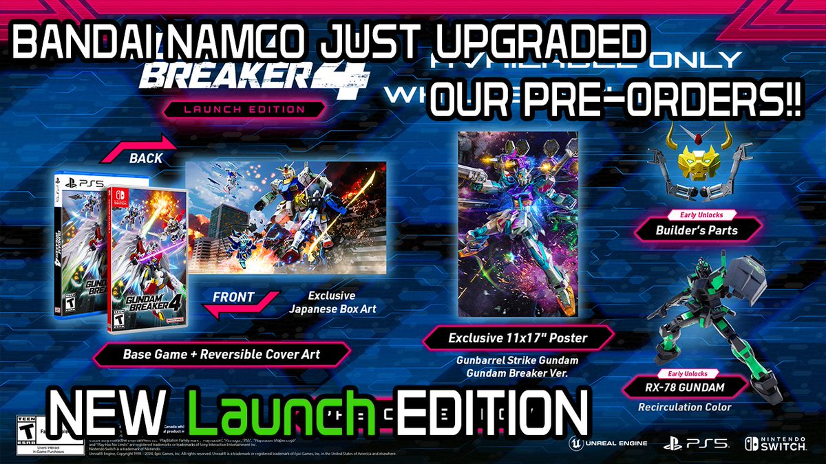 Excited for Gundam Breaker 4's Launch Edition? You might be as excited as @RedWolfVion who made a video in about the Launch Edition filled with great information and better vibes! Check it out! spr.ly/6019jp9oW