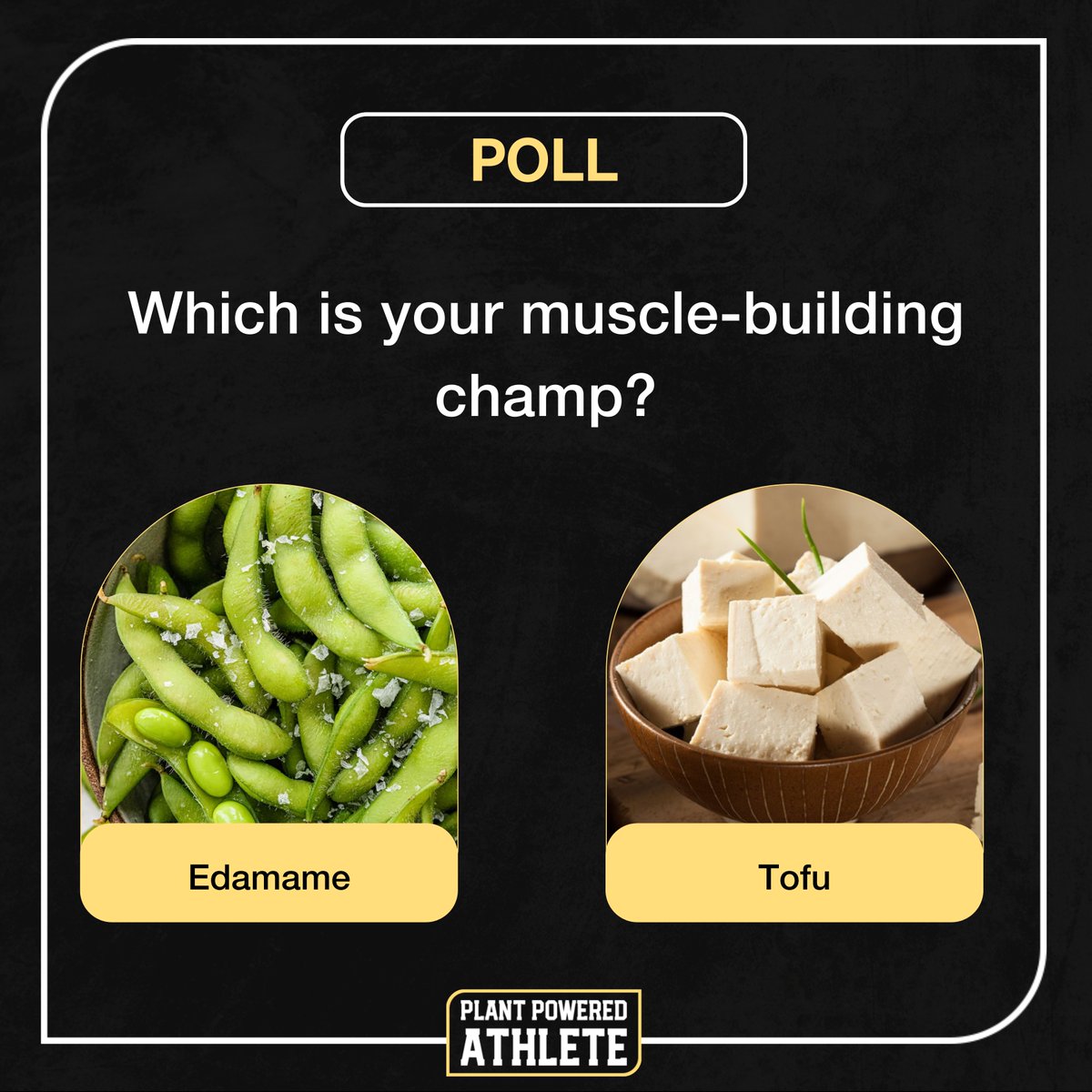 It's the ultimate plant-powered showdown: Edamame vs. Tofu! 🌱💪 

Which protein champion fuels your fitness journey? 

Vote for your go-to muscle maker and let’s find out which one is the community favorite!

#plantpoweredathlete #plantbasedprotein #plantbasedcoach #plantpow...