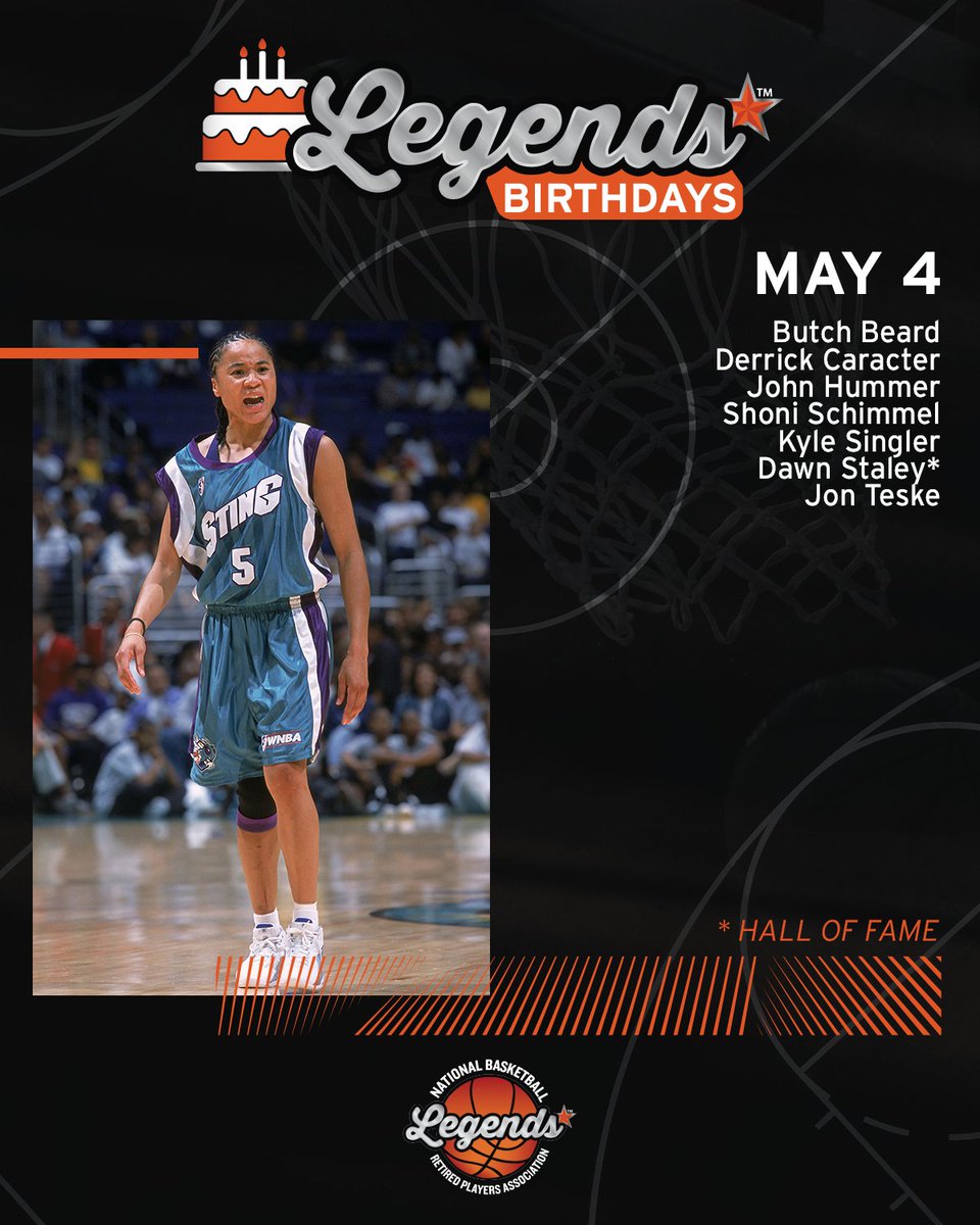 Join us in wishing a HAPPY BIRTHDAY to these #NBA and #WNBA Legends including @Hoophall Inductee @dawnstaley 🎉 #LegendsofBasketball #NBABDAY #WNBABDAY #HOFBDays