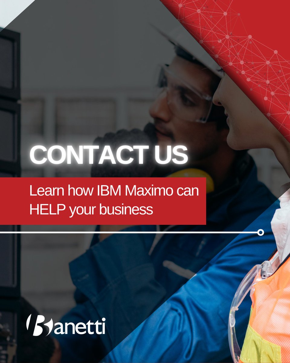 Curious about how IBM Maximo can supercharge your Predictive Maintenance strategy? 

#Banetti #IBMMaximo #assetmanagement #EAM #assetmaintenance #maintenancecosts #predictivemaintenance