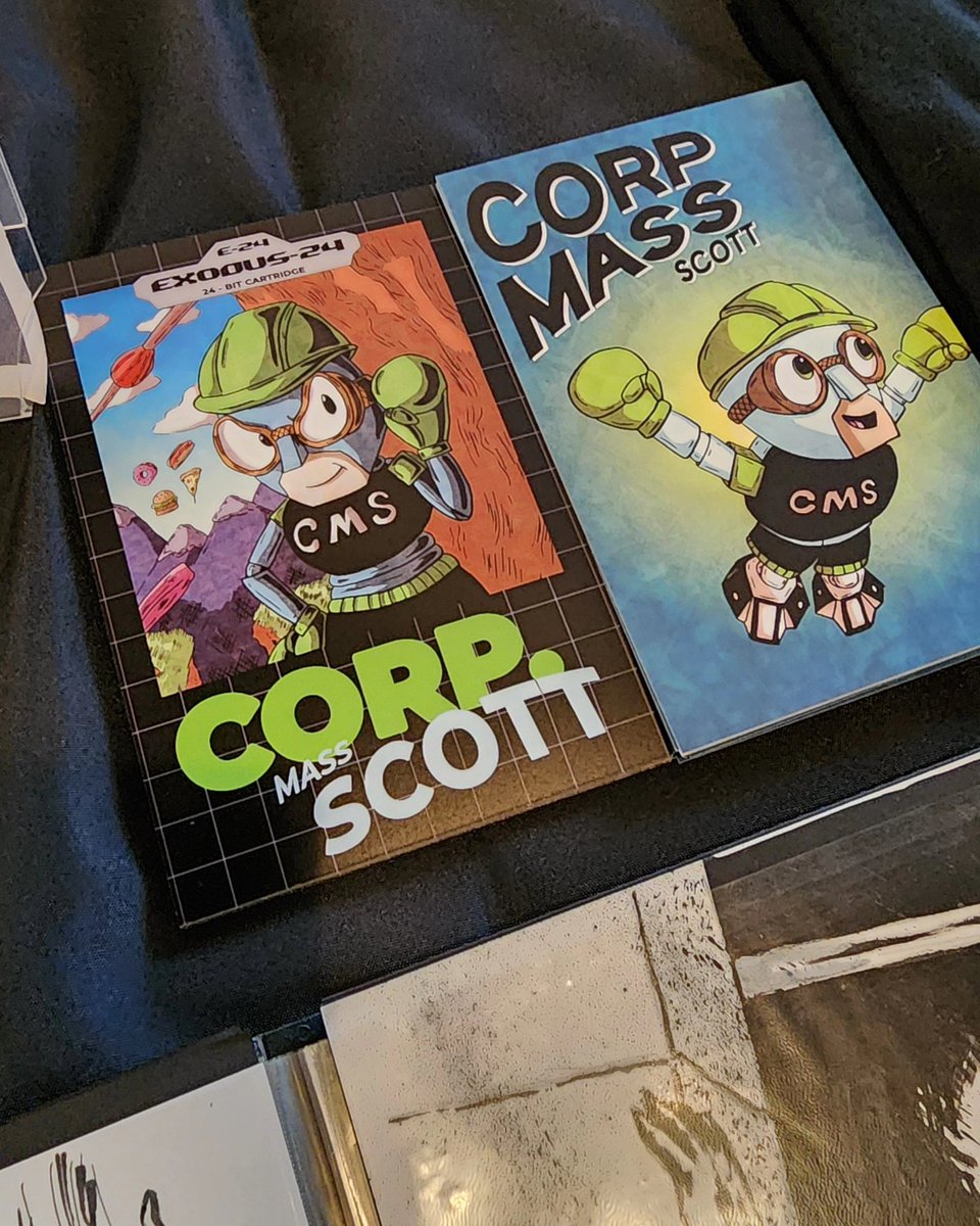 CHollandArt's tweet image. We're all set up for free comic book day @dmcomics. Hope to see you there! @corp_mass_scott_book 
•
•
•
•
•
#fcbd #cmsbook #cms #manchester #doublemidnightcomics #comics #makecomics #nh #retro #fanart #nabthenineties #chollandart