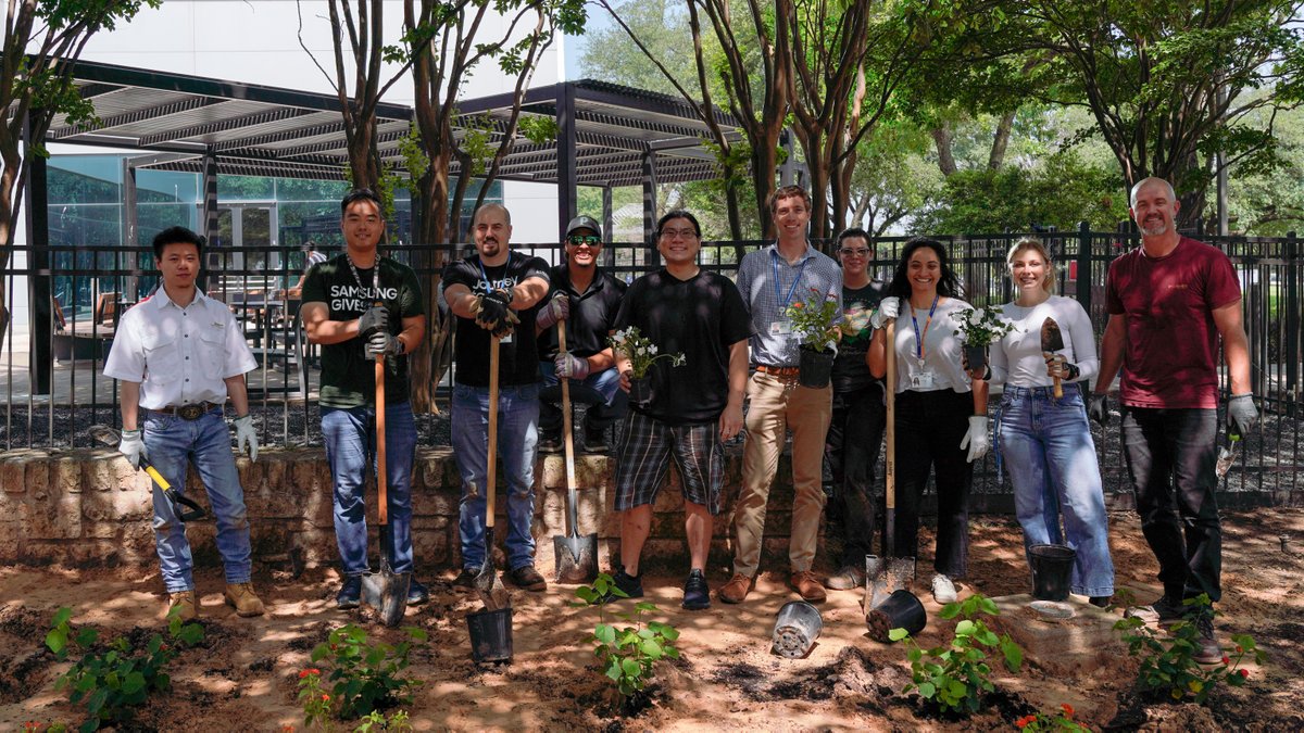 #SustainabilitySaturday: During Earth Month, our Environmental, Health and Safety team used their green thumbs to do some spring gardening around the Austin campus. The team, with the help of other employees, planted new drought-tolerant plants in our legacy garden. 🌱💚