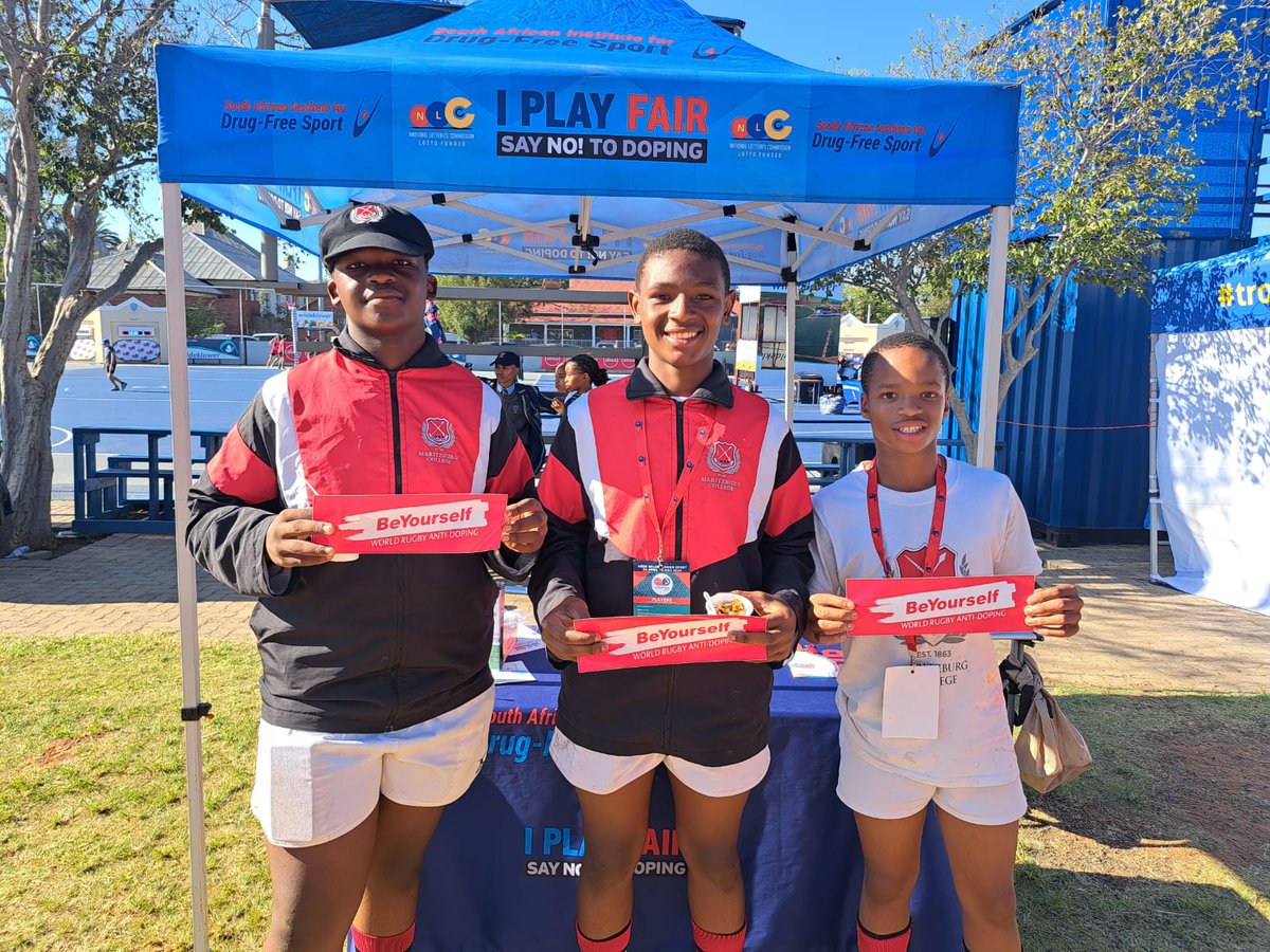 #SAIDS Anti-Doping Education Team is at the Wilderklawer Rugby and Netball tournament with SAIDS Sport Ambassador Alvero Baartman #SAIDSAntiDopingEducationTeam #WilderklawerRugby #WilderklawerNetball #WilderklawerTournament #AlveroBaartman #AntiDoping