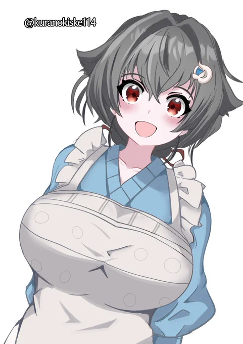 色んなモノが重たい迅鯨さん(過去絵をリメイク#艦これ版深夜の真剣お絵描き60分一本勝負 #艦これ版真剣お絵描き60分一本勝負_20240504 