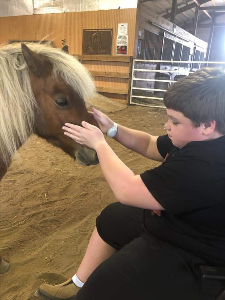 Here is another young man who spoke his first words at Diego Ranch. They had to get rid of his service dog because he was hurting the dog, but look at those soft hands now. This is why I ask you every day to help support this program. Miracles happen because of Diego Ranch Inc.…