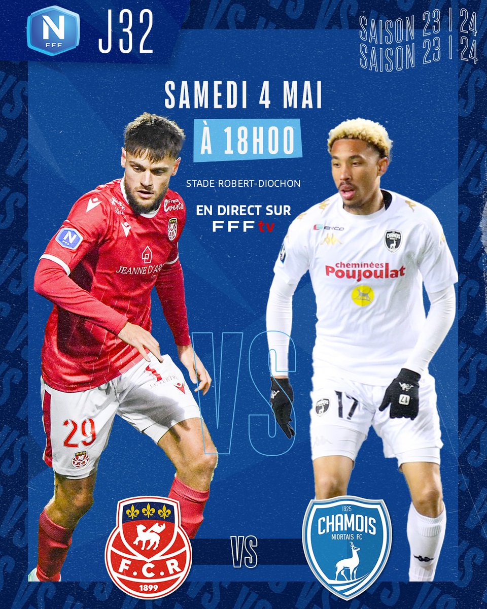 Pour conserver toutes leurs chances dans la course à la montée en L2 avec leur duel à distance avec Martigues, les @ChamoisNiortais doivent gagner face au @FCRouen. Les Diables Rouges vont bien sûr tout faire pour contrecarrer leurs plans. 🔽
💻📱📺 ffftv.fff.fr/video/63483946…