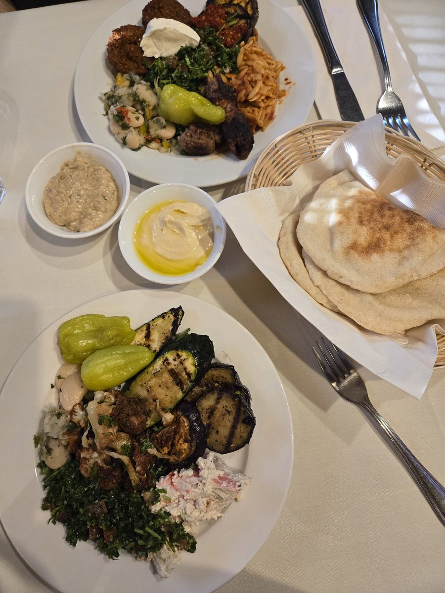 Jerusalem! Love this Middle Eastern buffet. Lots of healthy veggie options and I am forever enamoured by the big fake tree in the dining room. Malls need to bring back indoor trees.