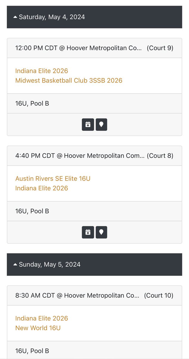Game schedule @IndianaElite for Saturday and Sunday 🏀🏀 @boydbasketball @PrepHoopsKY @KYINhoops @KY_PrepReport @3SSBCircuit @247sports