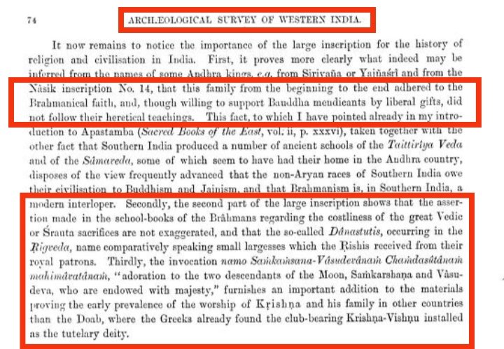 @JahidHussain2 How misleading and bogus claim you're making! Have some shame before spreading wrong information. Even the father of modern Indian Epigraphy, George Buhler, states that it was Vedic Satvahana Kings who helped the faith of Buddhism to spread