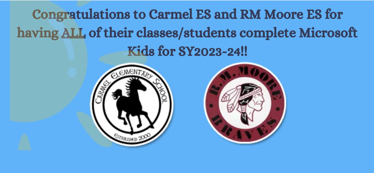 Go Carmel! 2nd year in a row that we have been CCSD Microsoft Kids certified! ♥️♥️