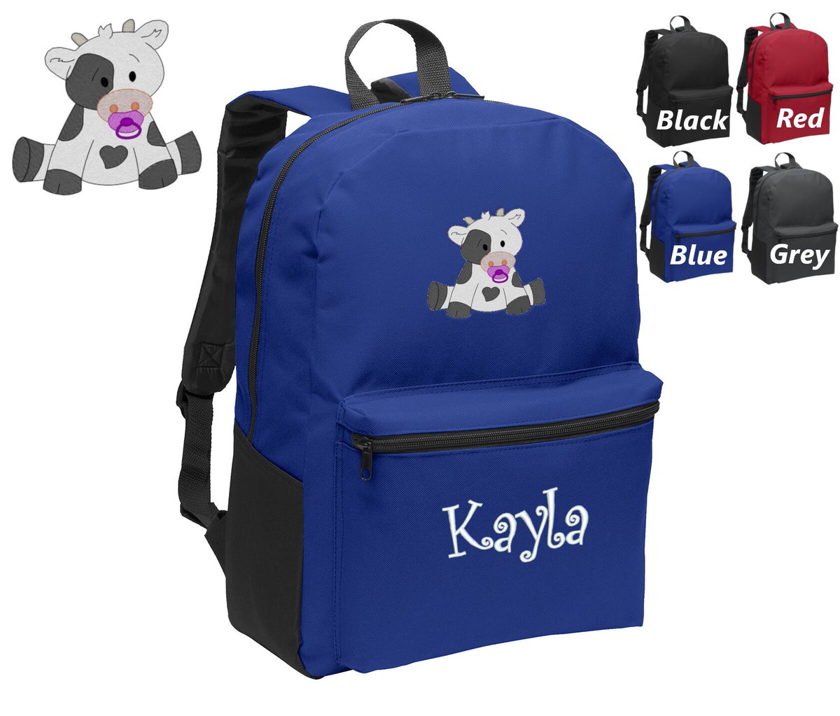 Personalized Kids Backpack Embroidered Baby Cow Monogrammed with Name of Your Choice Perfect Kids School Gift etsy.com/listing/677133…
 #BoysGift #personalized