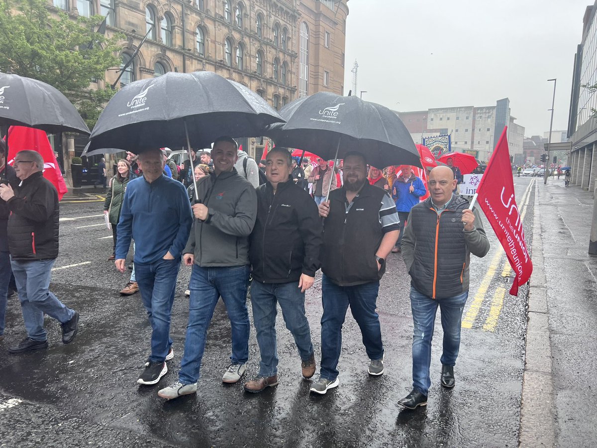 International Workers’ Day parade and rally in Belfast today #IWD2024