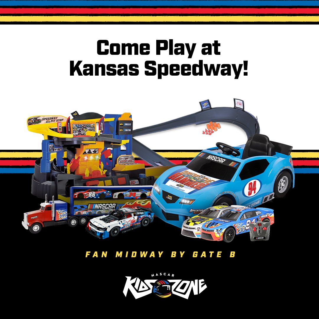 Head over to the Kids Zone this weekend for all kinds of fun and games for the little ones!

#AdventHealth400 | #HeartOfAmerica200 | #Tide150