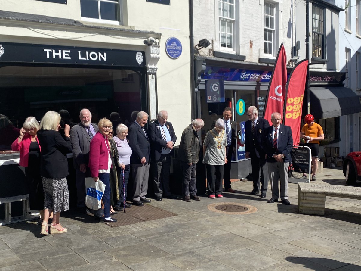 Pleased to be at the unveiling of a blue plaque to mark over 100 years of service of @PoppyLegion Chepstow Branch to the veterans and families of our community #Chepstow #Monmouthshire