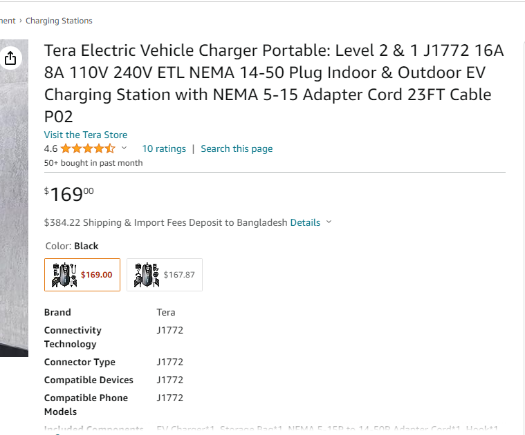 whatsapp.com/channel/0029Va…
click on the link and order now

This is my fiverr link

fiverr.com/s/ANXz5P

Tera Electric Vehicle Charger Portable: Level 2 &amp; 1 J1772 16A 8A 110V 240V ETL NEMA 14-50 Plug Indoor &amp; Outdoor EV Charging Station with NEMA 5-15 Adapter Cord 23FT Cable P02