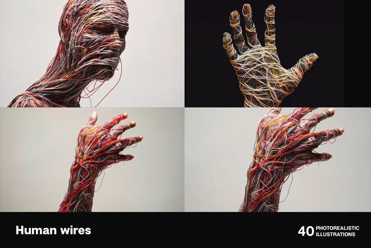 Human Wires Graphics by Handmadefont behance.net/gallery/181985…