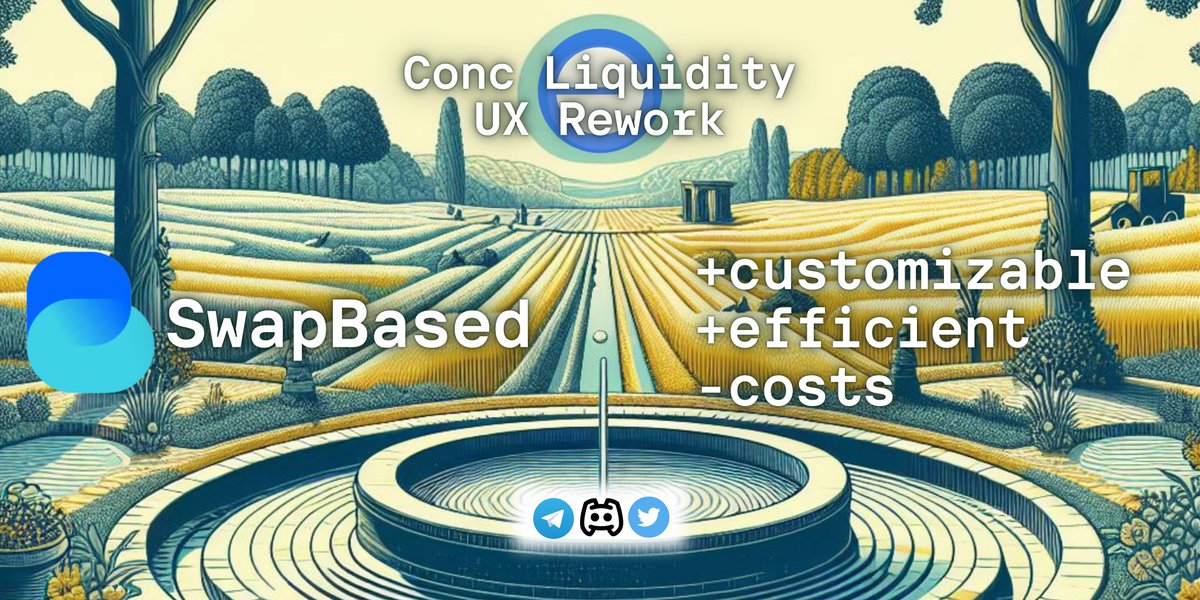 SwapBased (@swap_based) on Twitter photo $BASE inflation is coming to an end.
This Monday - May 6th 2024 at 4PM UTC - the changes regarding the:
- Upgraded #SwapBased V3 | Concentrated Liquidity
- New SwapBased Rewards System will be active.
More details below π $BASE inflation is coming to an end.
This Monday - May 6th 2024 at 4PM UTC - the changes regarding the:
- Upgraded #SwapBased V3 | Concentrated Liquidity
- New SwapBased Rewards System will be active.
More details below π