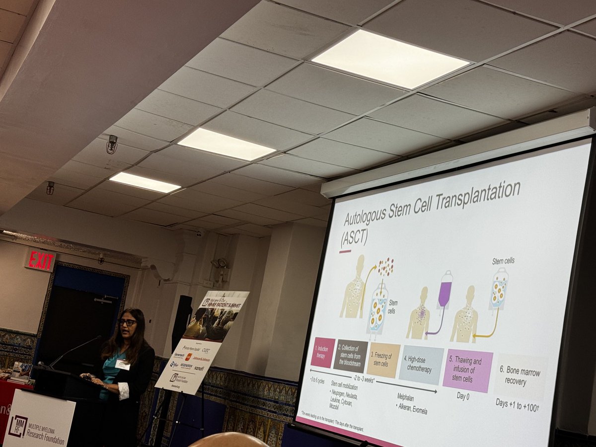 Dr Richard explores the role of autologous transplant in myeloma. ⁦@theMMRF⁩ ⁦@TischCancer⁩ #mmsm