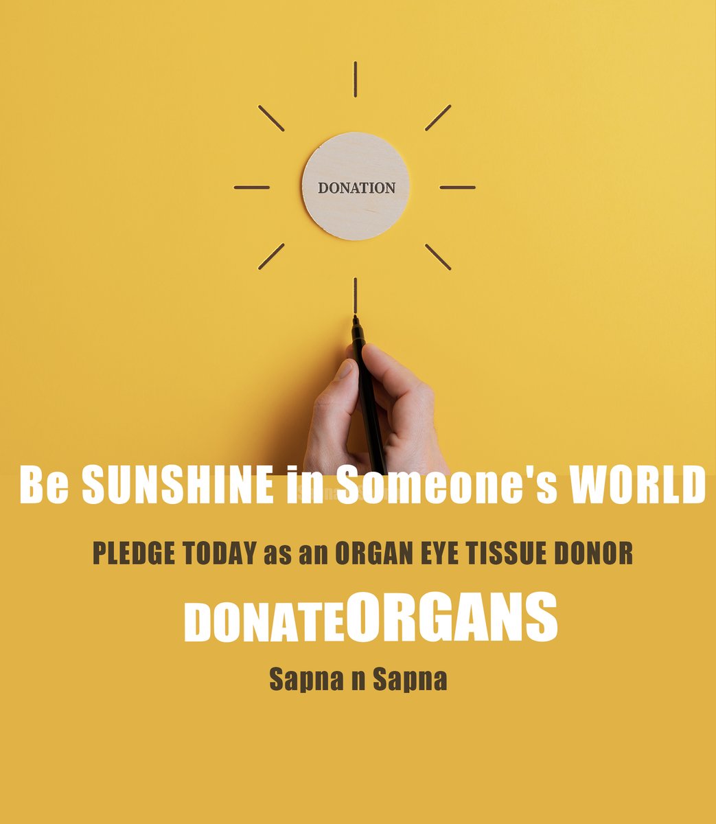 By choosing to be an organ, eye, and tissue donor, you can make a big difference in the lives of others. Your decision means that after you pass away, your organs can be used to save or improve someone else's life🇮🇳
#DonateOrganSaveLife #donateblood #donateeyes