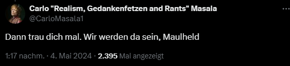 Wenn ein Professor für PoWi mal eben auf X zum Straßenkampf auffordert. Was hält eigentlich seine Uni von solchen Auftritten (@unibw_m)?  

unibw.de/politikwissens…