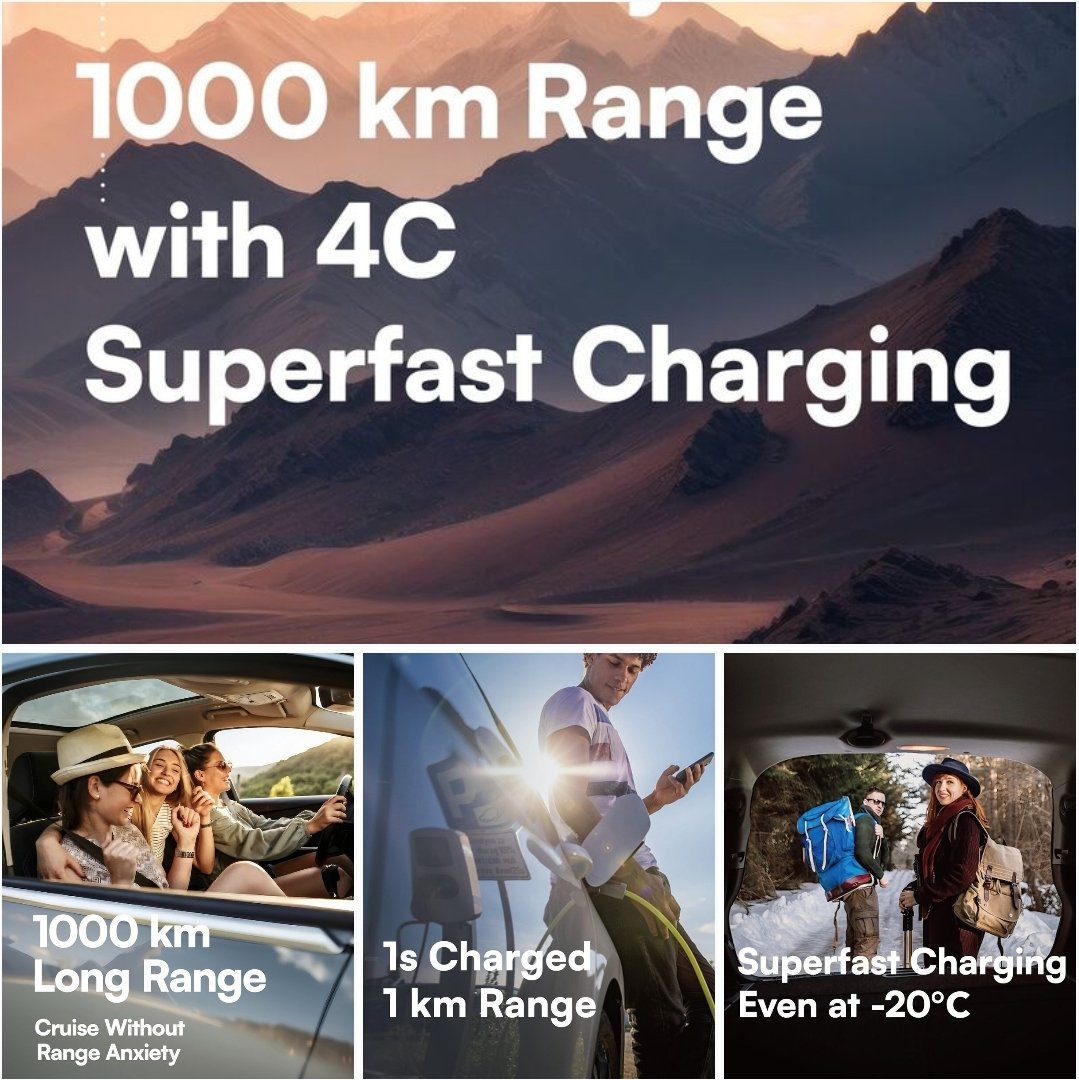 ⚡️🔋#ShenxingPLUS from @catl_official - the world’s 1st #LFP #battery with both 1000 km of range and 4C superfast charging?
'205Wh/kg system energy density, low-temperature performances, while adding 600 km on a 10-min charge'

#CATL #EV #battsolid #battchat #solidstatebattery