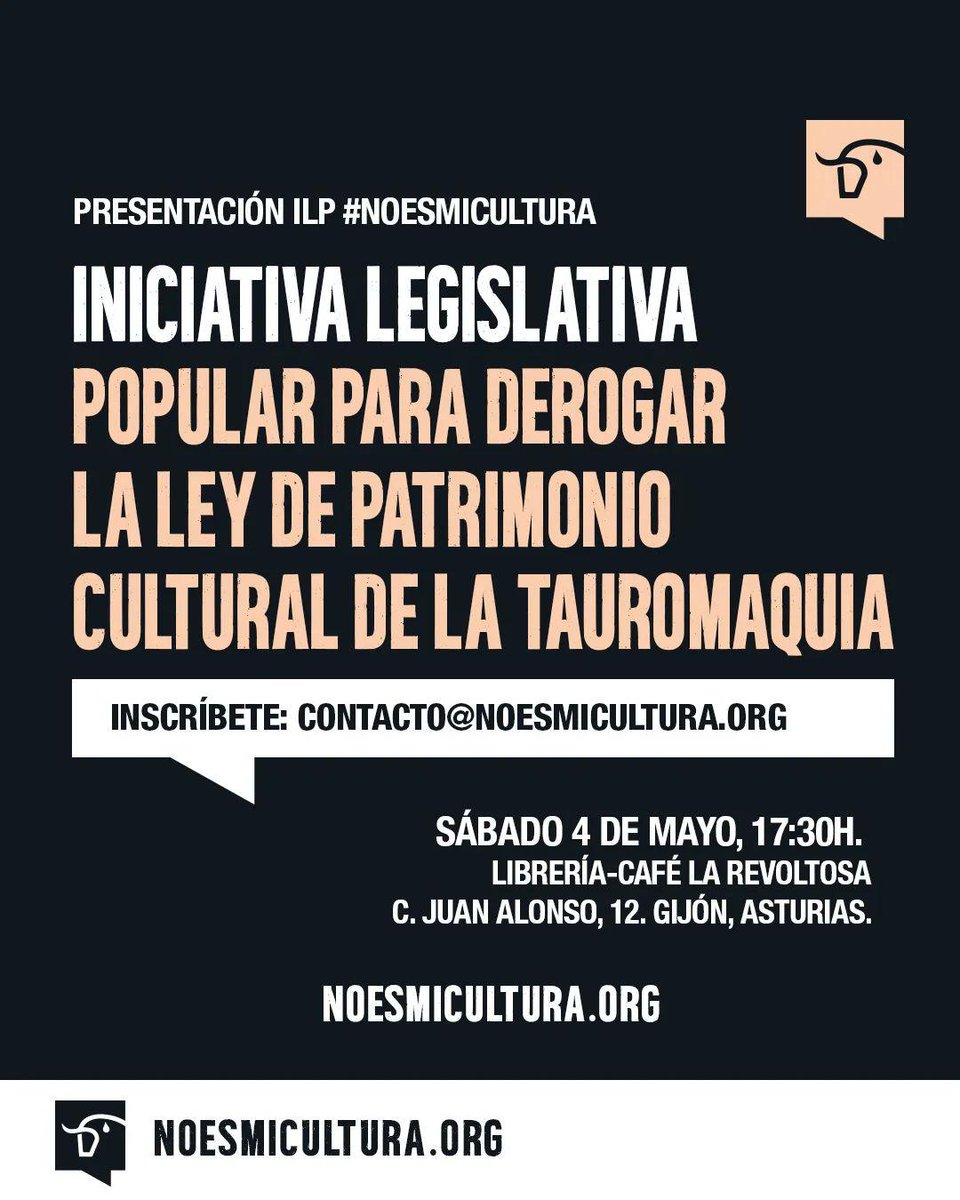 Afortunadamente, el tiempu modifica y camuda algunes lletres: Nun ye cultura, ye tortura. Esta tarde en Xixon #NoEsMiCultura @NoEsMiCultura