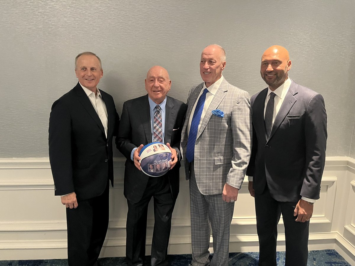 Sharing a relaxing moment with Hall of Famer @Yankees @derekjeter with Hall of Fame QB @BuffaloBills Jim Kelly and @Vol_Hoops @RickBarnesUT Getting ready for tonight’s 19th Gala. Our goal is to go over 80 Million dollars since starting the Gala for Pediatric Cancer Research