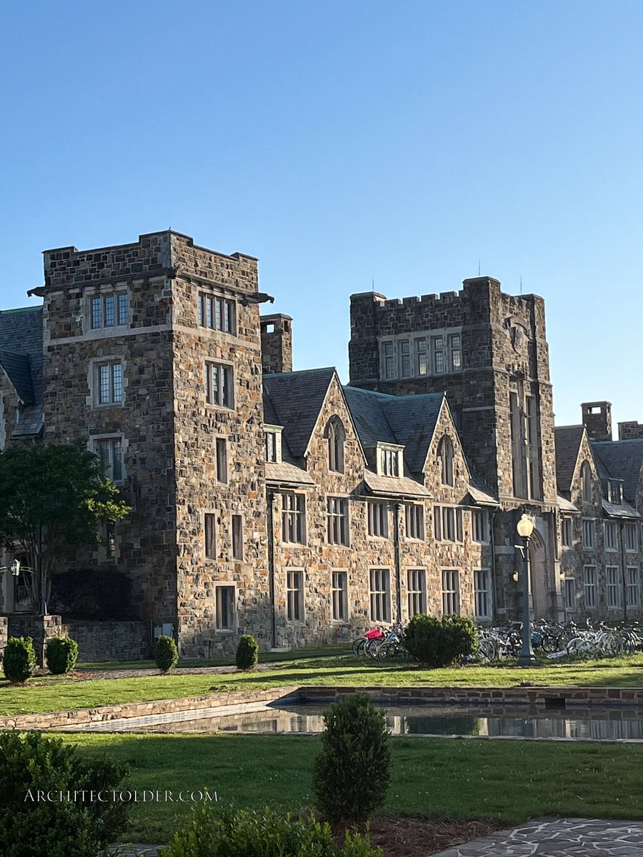 The Ford Buildings at Berry College on a warm Spring morning. Built with student help and made possible by a donation from Henry Ford. Berry is famous for letting students work to help pay their tuition.