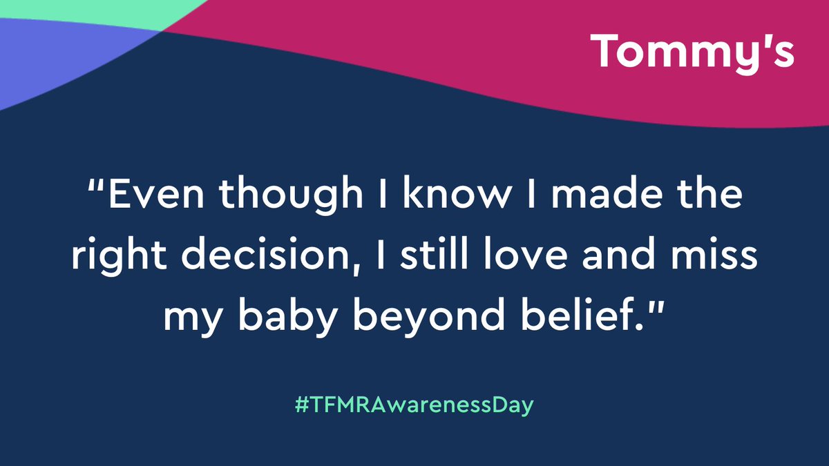 To mark #TFMRAwarenessDay, we're sharing what our community wish more people knew about TFMR.

TFMR happens when parents have to make the heartbreaking decision to end their much-wanted pregnancy, because of mum or baby's health.

Find TFMR info &amp; support: bit.ly/3BDNlul