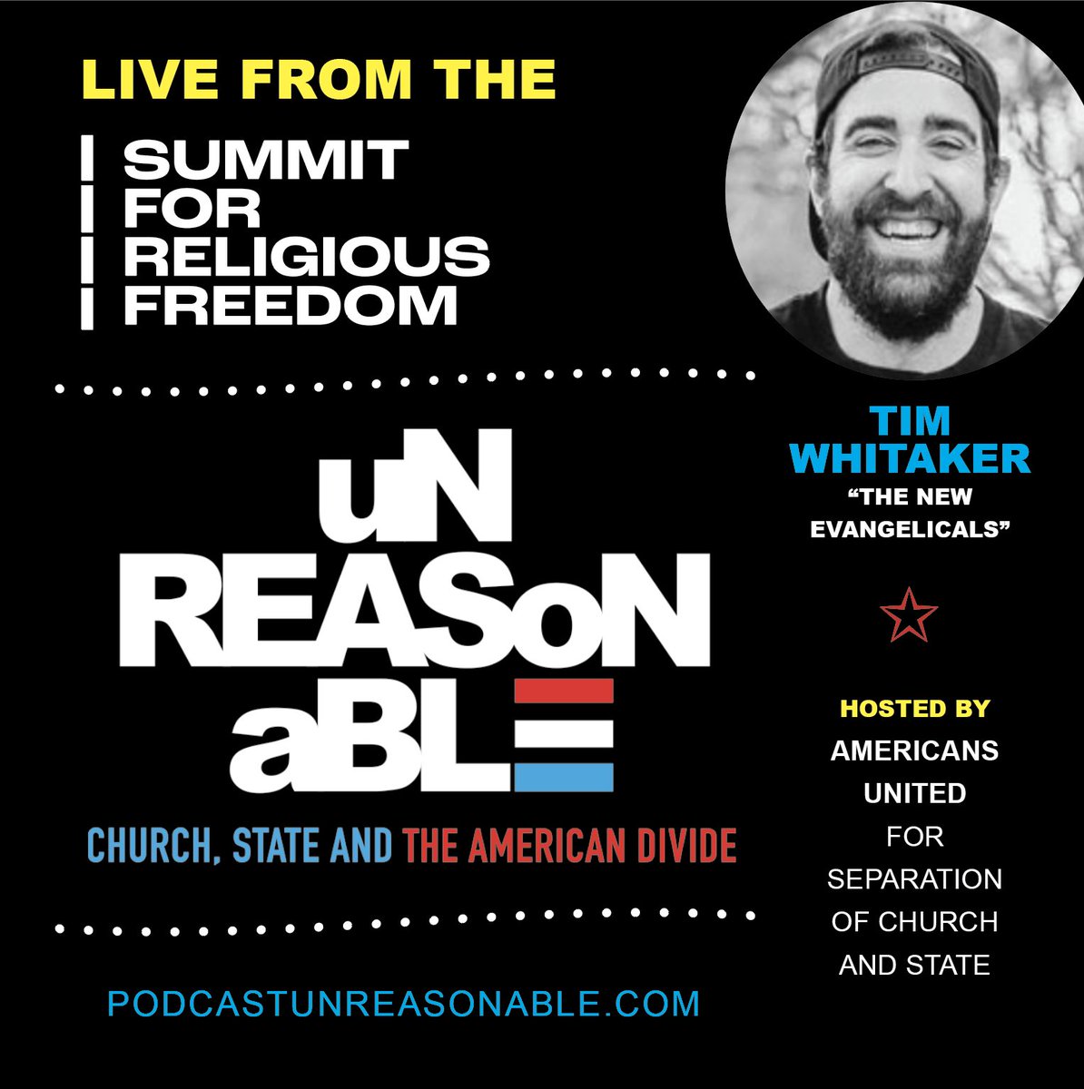 Live From SRF: Our conversation with Tim Whitaker, founder/host of The New Evangelicals on reclaiming his faith from the craven reinterpretations of Christian cosplayers. Listen now wherever you get your podcasts. @americansunited #srf2024 @newvangelicals