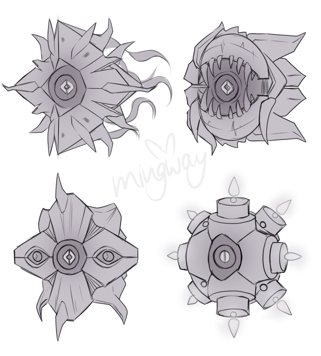 Some quick ghost shell sketches for my oc 👉👈 #Destiny2art