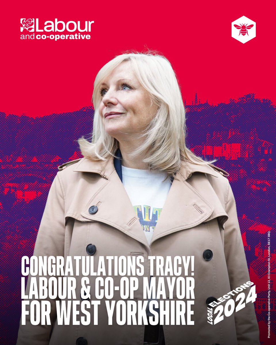 🎉 Congratulations @TracyBrabin, Labour & Co-operative Mayor for West Yorkshire!