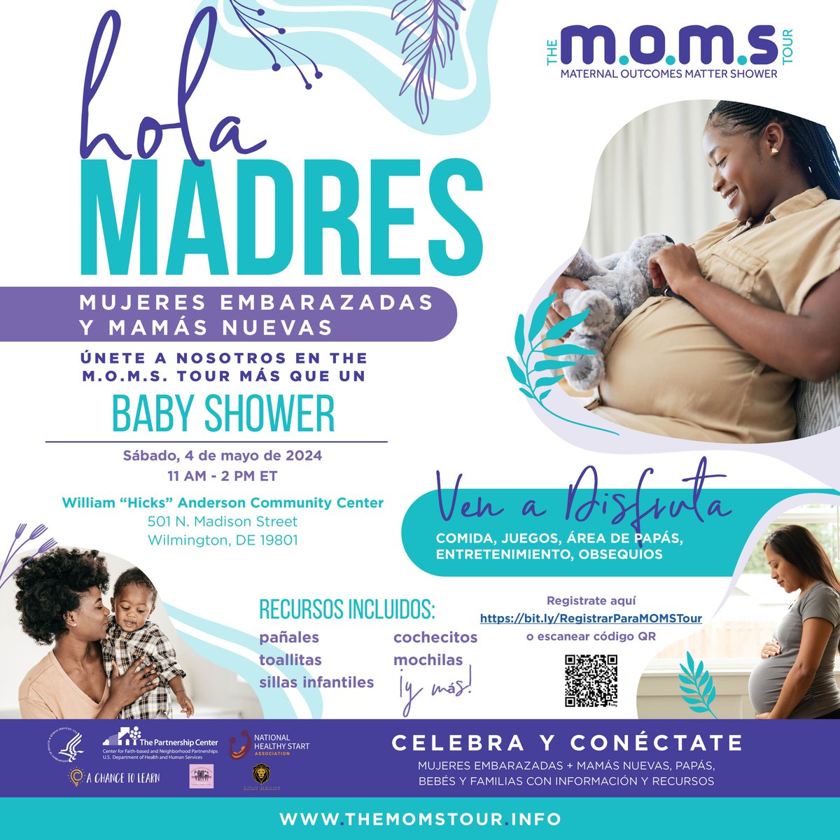 Hey Wilmington Moms, today is the day! The M.O.M.S. Tour is here at the William Hicks Anderson Community Center. See you soon! #MaternalHealth #maternalmentalhealthawarenessweek @hhsregion3 @CocoLifeBlack @cityofwilmde