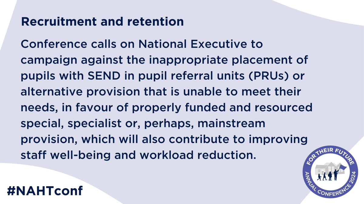 Motion 25: Recruitment and retention ✅ Motion carried Motions can be read in full here: bit.ly/4a36g0X #NAHTconf