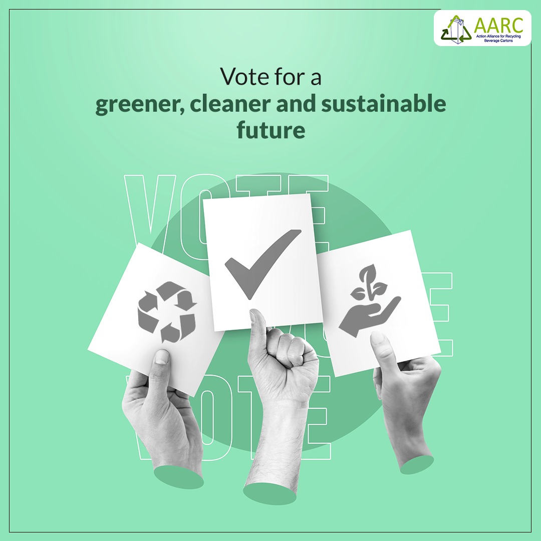 Vote for change, vote for a greener and cleaner tomorrow.

#WasteManagement #RecycledMaterial #AARC #reuse #recycle #savetheenvironment #Sustainability #ecofriendly #GoGreen #EarthFriendly #VoteForChange