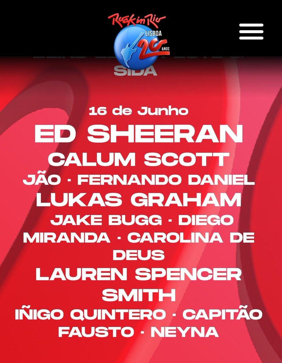 Vendo 2 #entradas para #EdSheeran en #Lisboa 16/06/24 en #RockinRioLisboa