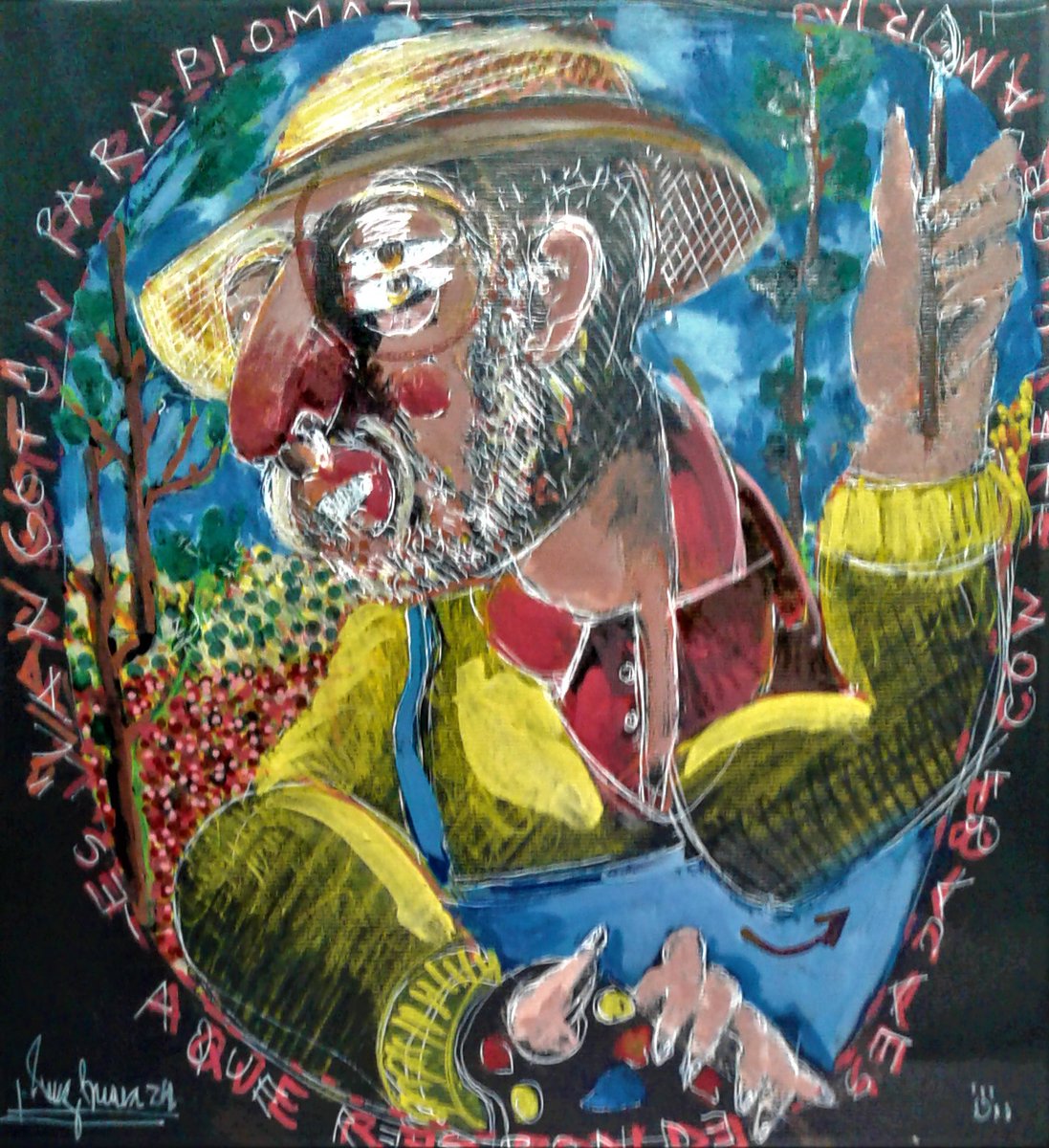 2Perezbecerra's tweet photo. En mi serie del pintor, una de las íneas que trato de reivindicar es la del pintor paisajista con el caballete a cuesta, que sale a la búsqueda de su paisaje ideal y lo pinta al "plein air" como los impresionistas franceses.
#davidhockney937 , #davidzwirner , #artiljphpic . https://t.co/7H8pIAh0Dj