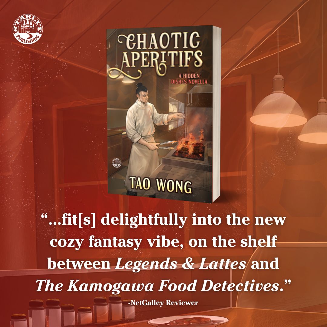 Chaotic Apéritifs has been out on all retailers for a couple days now.

Here's what a reviewer had to say:

'...fit[s] delightfully into the new cozy fantasy vibe, on the shelf between Legends & Lattes and The Kamogawa Food Detectives.'

➡️ books2read.com/Chaotic-Aperit…

#cozyfantasy