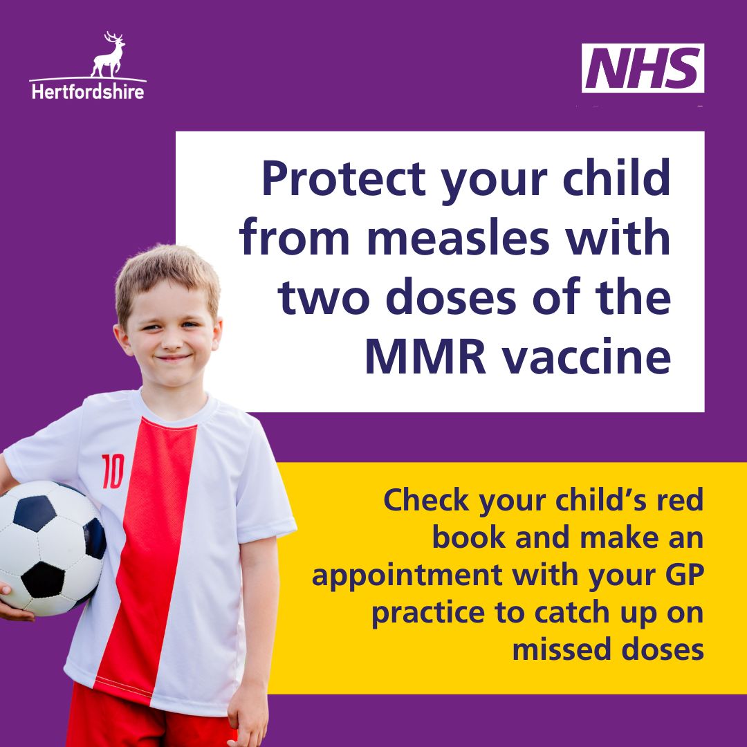 Measles can be very serious and spreads easily. Anyone who is not vaccinated can catch it, so check that your child has had two MMR vaccinations, and if not, contact your GP practice to book an appointment. Find out more: orlo.uk/vcYAC