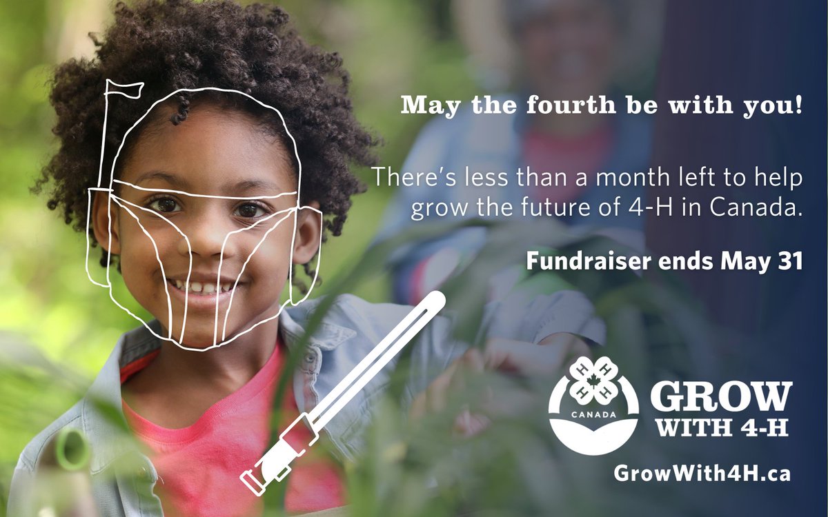 May the 4th be with you! Why was Yoda such a good gardener? Because he had a green thumb! There’s less than a month left to grow your garden and the future of 4-H in Canada? Place your orders, support a 4-H club, you must! bit.ly/434LPim