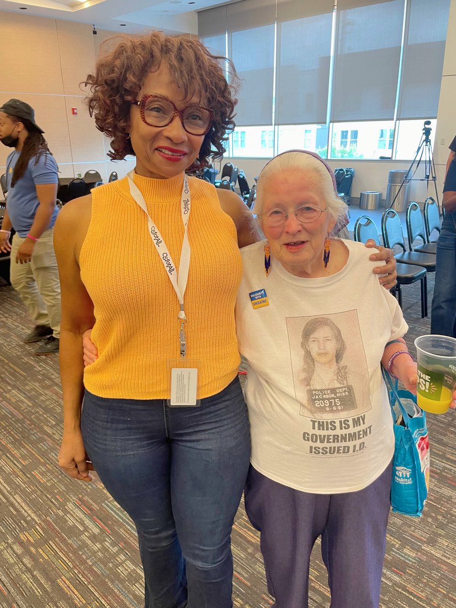 Me and a real one -Joan Trumpauer Mulholland - a Freedom Rider and former inmate at the infamous Parchman Prison. She always attends the Ruby Bridges Reading Festival to remind us of our civil rights history and the current threats to it via book bans and racist laws. #NCRM