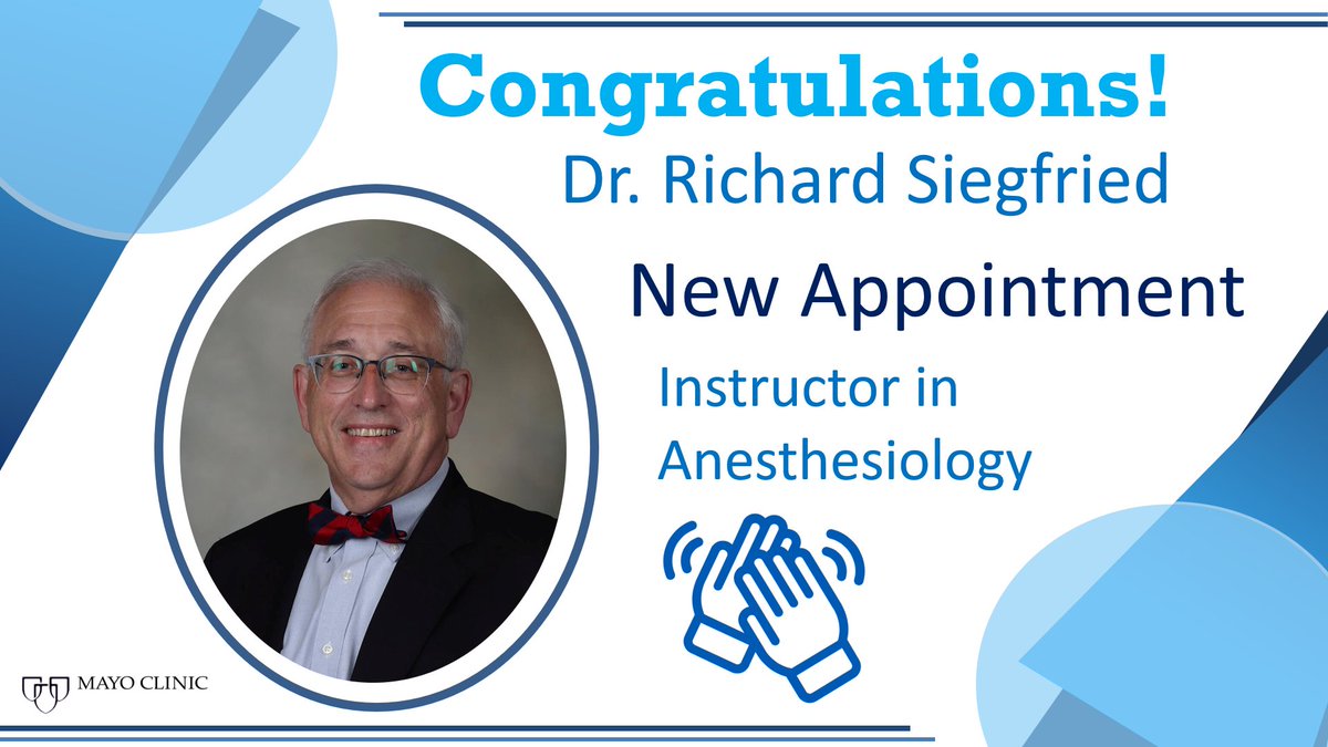 Dr. Siegfried, congratuations!