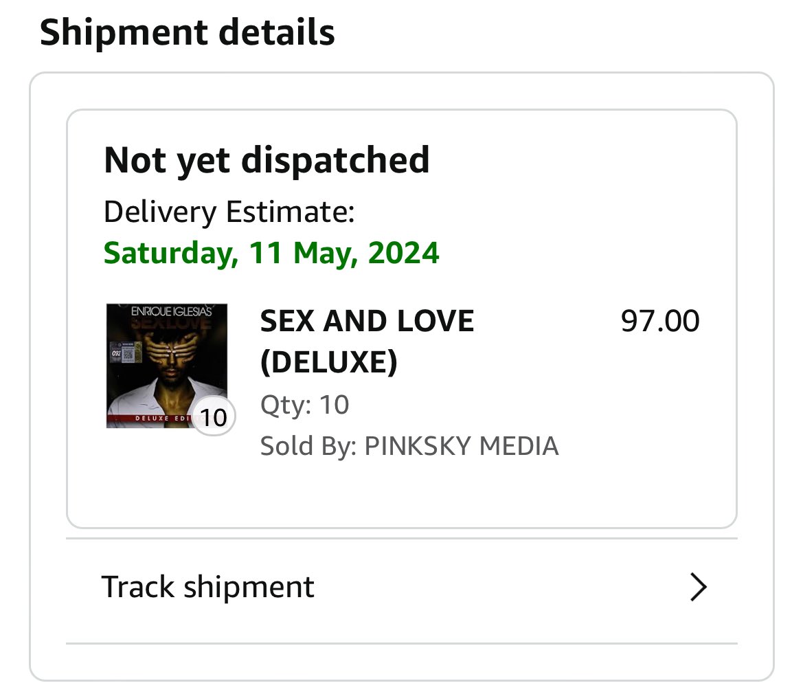 Sex and Love is available in Amazon India at just 1.16$ 😍

Just placed my order for 10 CD’s, i really don’t know what i would do with them🤣