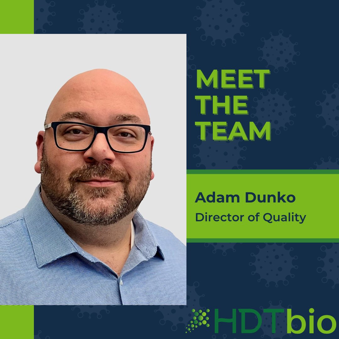 #MeetTheTeam - Adam brings 20+ years of quality management expertise in pharma &amp; biotech, with a background in analytical chemistry and a track record of building quality systems &amp; securing regulatory approvals. Welcome, Adam!

hdt.bio/team