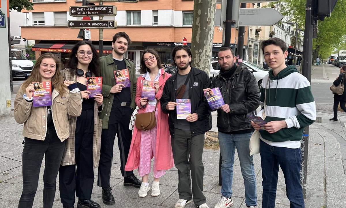 Incroyable porte-à-porte aujourd’hui dans le 15e arrondissement, avec plus de 40 militantes et militants ! Ce sont des dizaines de personnes convaincues d’aller voter le 9 juin ! Merci à Emma Fourreau et Berenger Cernon, candidats sur la liste de Manon Aubry, pour leur présence