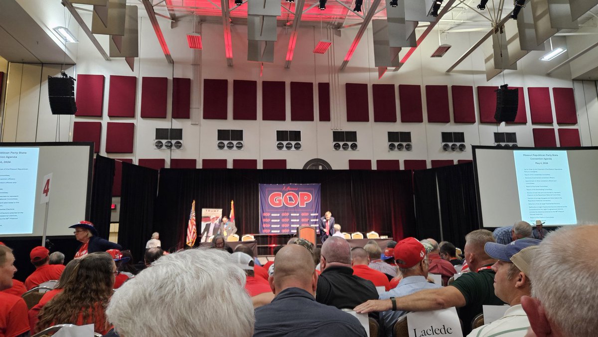 Good morning, and happy Saturday! Doing delegate things. I'm excited to be supporting @realDonaldTrump at our state convention! Have a great day! #Trump2024 #MOGOV