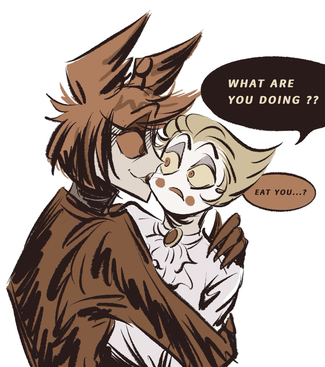 Rong_doodle's tweet image. #hazbinhotel #radioapple 📻🍎

咬臉頰