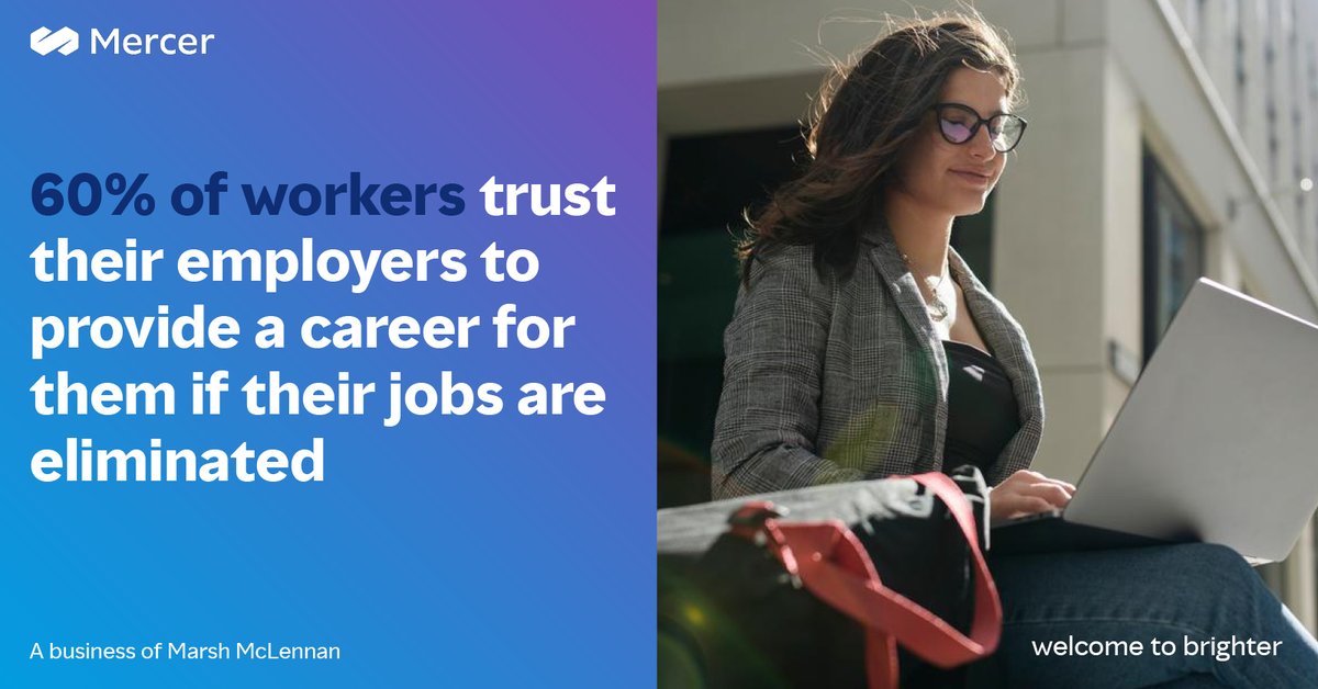 Workers trust their organizations to look after their #jobs amid sweeping changes. Discover how #talent trends are evolving around #AI and the #FutureofWork. #HR bit.ly/44r0Tri