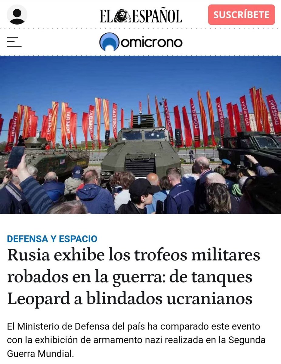 🇪🇦📄⚠️Los panfletos hegemónicos acusan a Rusia de dedicarse en el campo de batalla a 'robar' a la OTAN sus armas entregadas al régimen globalista de Kiev.
#ElEspañol